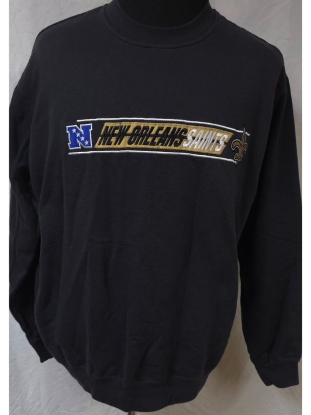 NFL Team Apparel Men's XL Black New Orleans Saints Football Pullover Sweatshirt
